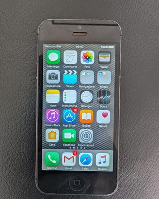 Apple iPhone 5 32 GB Nero Funzionante