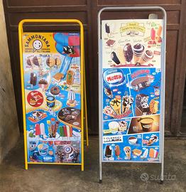 Targa insegna latta listino gelati motta sammontan