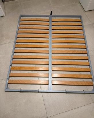 Rete matrimoniale a doghe in legno 160x190