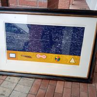 Quadro Serigrafia  materica 100x100  schifano