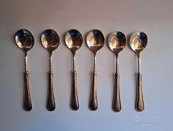 6 cucchiaini vintage silverplated made in italy