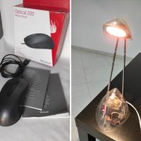 KIT Mouse ottico + lampada da tavolo pari al NUOVO