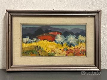 R. Mercatini - Campi di grano - Olio su Tela 70 80