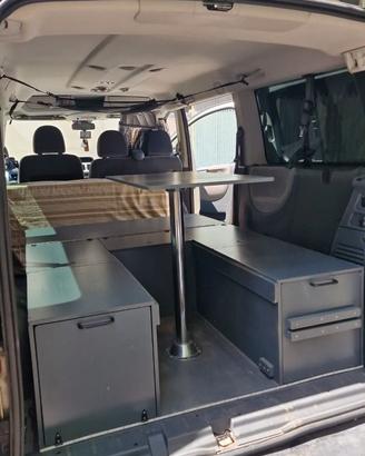 box/kit/mobiletto camper, tavolino letto+materasso