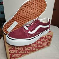 Vans 36,5 Classic Old Skool Bordeaux Bianco