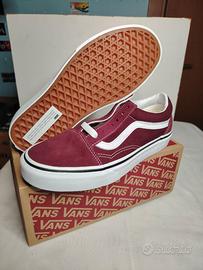 Vans 36,5 Classic Old Skool Bordeaux Bianco