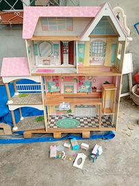 casa per le bambole in compensato Kinder Kraft 