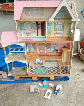 casa per le bambole in compensato Kinder Kraft 