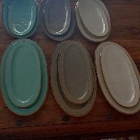 piatti da pesce dipinti a mano