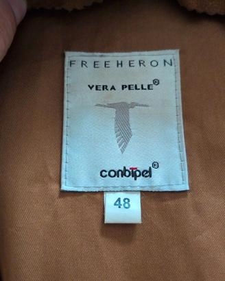 Giacca in pelle scamosciata marrone Conbipel
