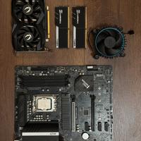 Combo scheda madre + cpu + ram + scheda video