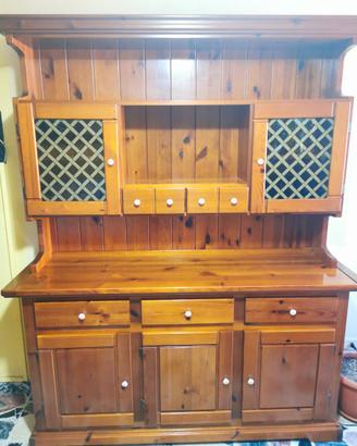 Tinello più tavolo con sedie legno massello