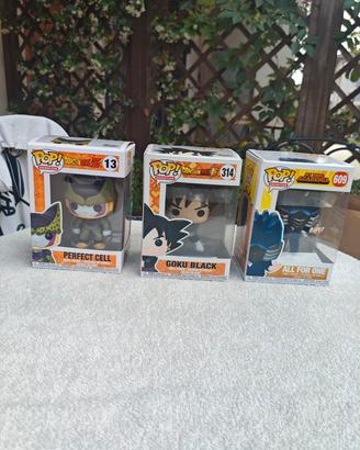 Lotto 3 Funko Pop Dragon Ball e My Hero Academia