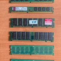 Lotto 6 moduli RAM usati – DDR, DDR2, SDRAM – King