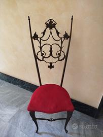 sedia chiavarina in ottone anni 50 