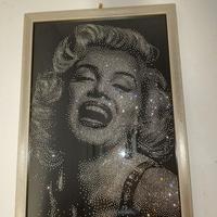 Quadro Marilyn Monroe con strass su vetro