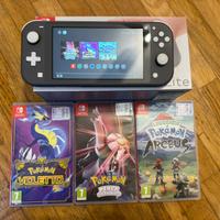 Nintendo switch lite + 3 giochi pokemon