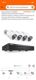kit 4 telecamere + registratore video nuovi