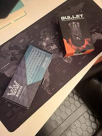Mouse gaming Bullet, tastiera DK61SE e tappetino