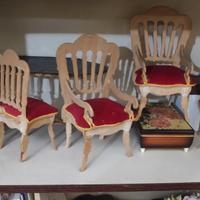 Miniatura Mobili Bambole Sedie Divano Tavolo