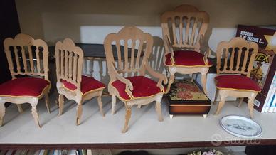 Miniatura Mobili Bambole Sedie Divano Tavolo