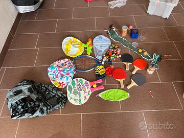 Giocattoli vari racchette rete  pingpong palle