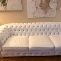 DIVANO ECOPELLE BIANCO