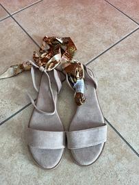 Sandali donna con foulard alla caviglia – Tg. 39