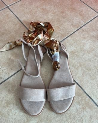 Sandali donna con foulard alla caviglia – Tg. 39