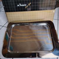 vassoio acciaio inox e oro inoxpran 