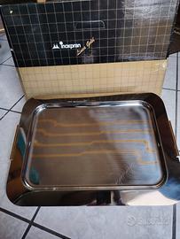 vassoio acciaio inox e oro inoxpran 