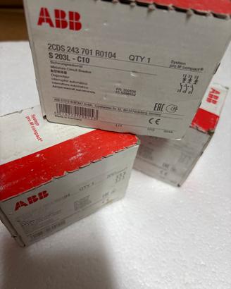 Abb interruttore magnetotermico 3 poli 10A e 6A