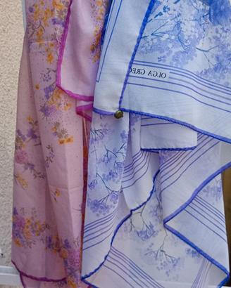 Lotto 2 foulard vintage Olga Greco anni 80 