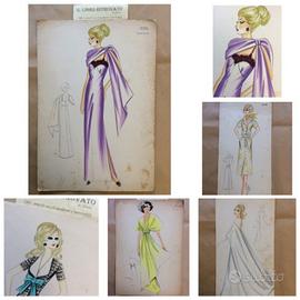 Bozzetti - Figurini moda, Laila anni '80. Haute