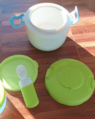 Chicco Thermos Portapappa System Easy Meal, Conten