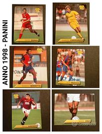 N. 6 FIGURINE CALCIATORI PANINI ANNO 1998