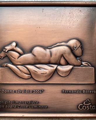 Fernando Botero, placca in bronzo