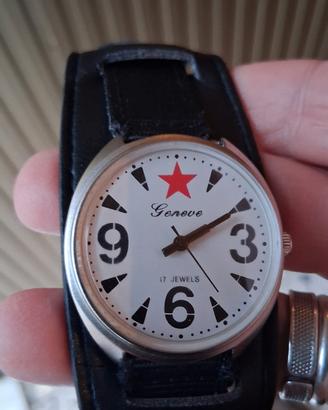 orologio da polso Vintage meccanico a corda cassa 