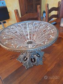 centrotavola antico in cristallo 