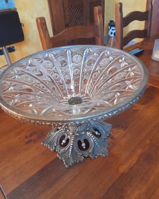 centrotavola antico in cristallo 