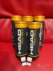 5 tubi palle padel Head PRO S + 2 overgrip