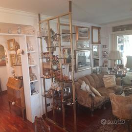 ESPOSITORE PARETE DIVISORIA IN OTTONE, anni '70