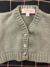 cardigan neonata 100%lana