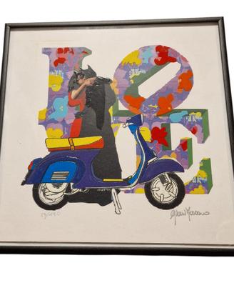 Serigrafia Baciami Gianni Moramarco con cornice 