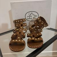 Sandalo ASH con borchie cuoio