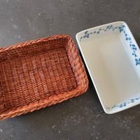 Pirofila con cestino in vimini