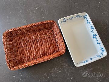 Pirofila con cestino in vimini