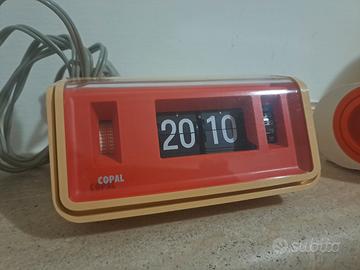 sveglia a cartellini vintage anni 70