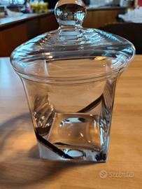 Vaso portatutto in vetro con coperchio