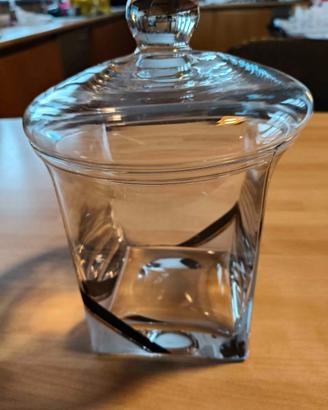 Vaso portatutto in vetro con coperchio